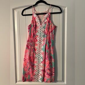 Lilly Pulitzer Orange Pink Halter Sundress